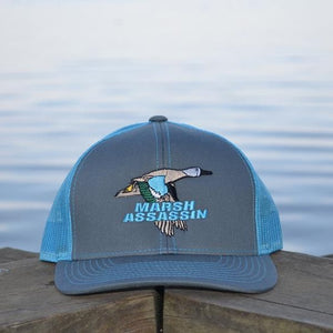 Grey/Neon Blue Teal SnapBack