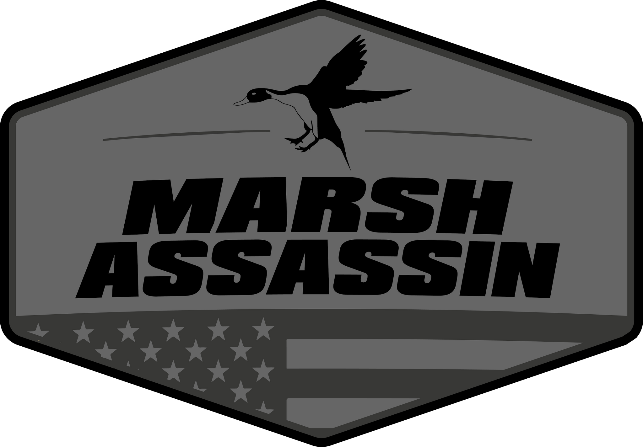 6” Black/Grey Decal