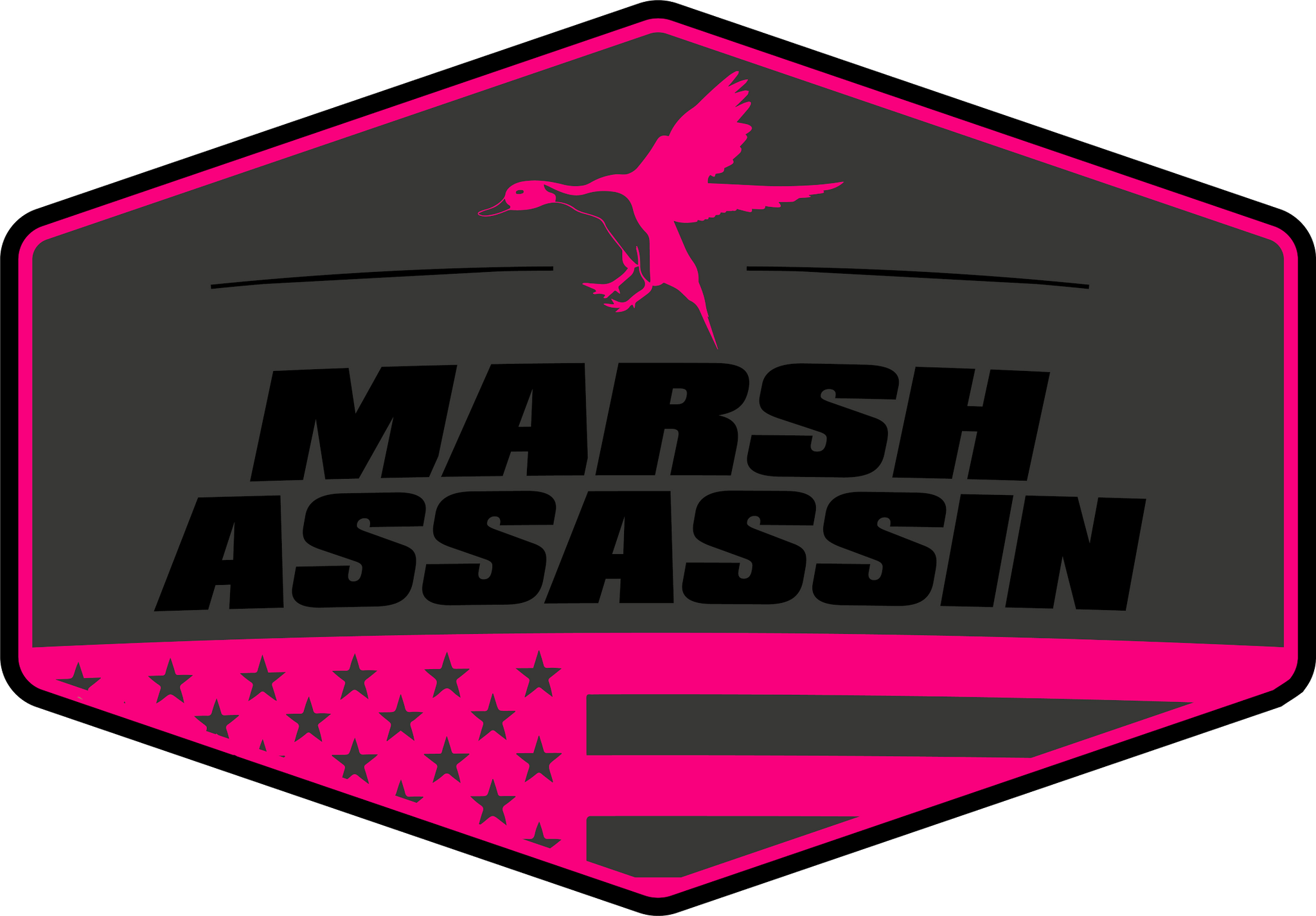 6” Pink/Grey/Black Decal