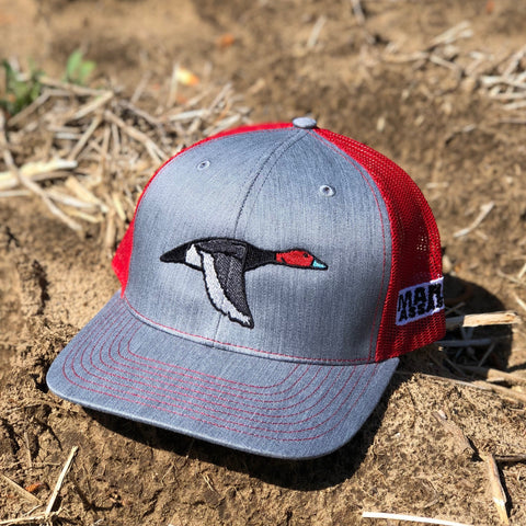 Heather Grey/Red “RedHead” SnapBack