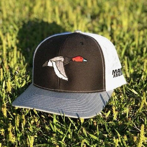 Black/Heather Grey/White “RedHead” SnapBack